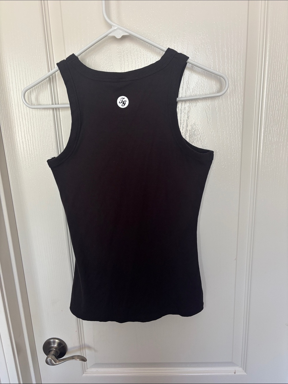 Mono B Black Ribbed Sleeveless Tank
